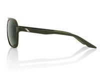 100% Kasia Aviator round - Smoke Lens  unis Soft Tact Army Green