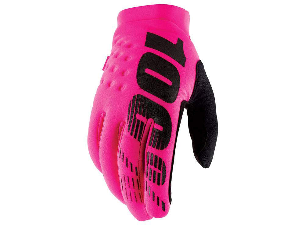100% Brisker Cold Weather Glove  S Neon Pink