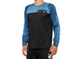 100% R-Core Long Sleeve Jersey   S Black/Slate Blue