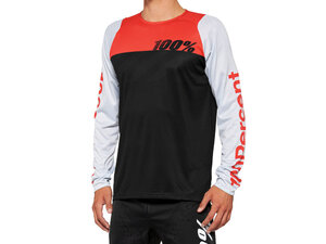100% R-Core Long Sleeve Jersey   L Black/Racer Red
