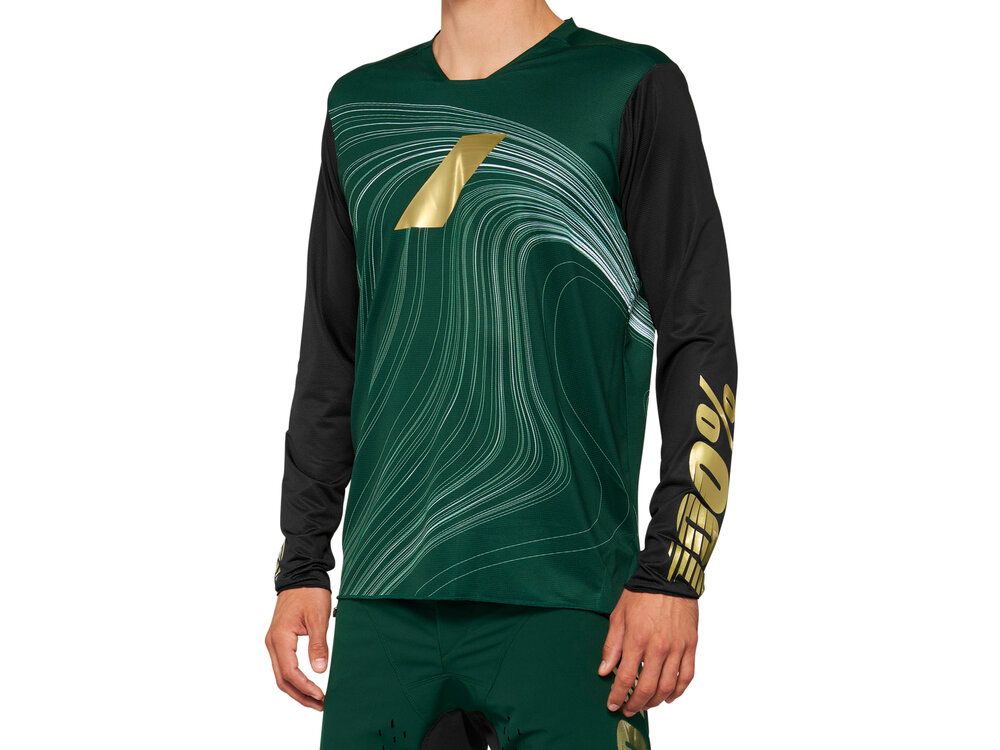 100% R-Core X LE Long Sleeve Jersey   M forest green