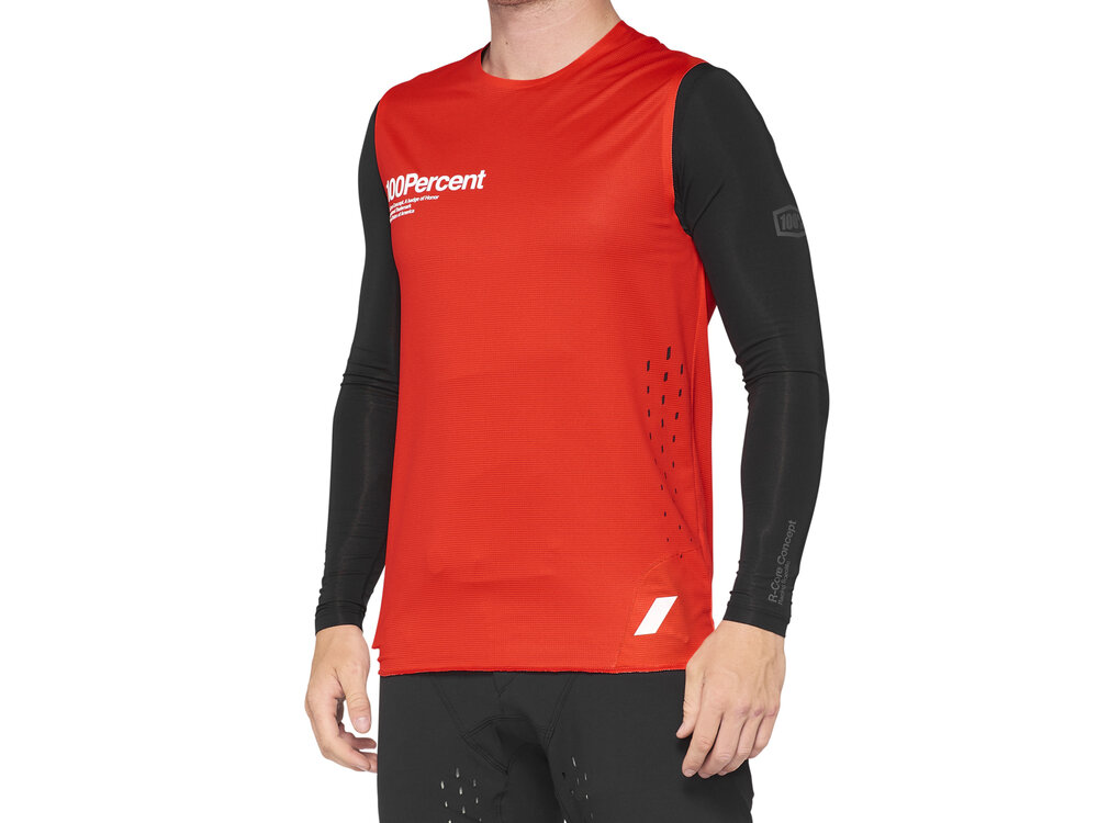 100% R-Core Concept Sleeveless Jersey  L red