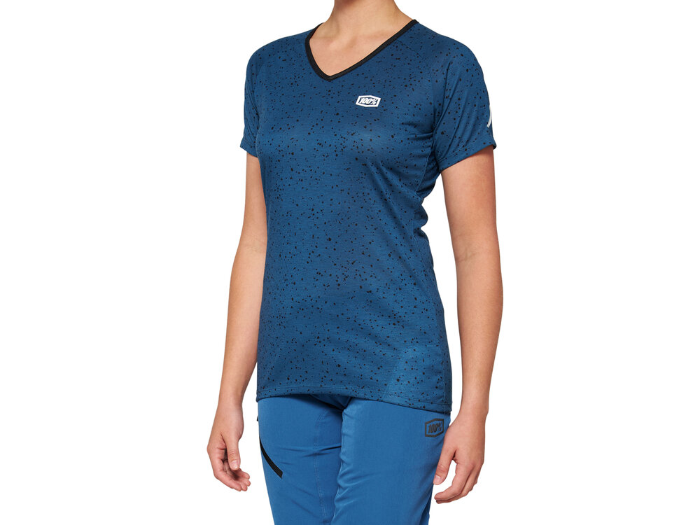 100% Airmatic Womens Short Sleeve Jersey  S Slate Blue