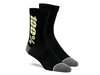 100% Rythym socks (merino)  S/M black/yellow