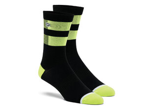 100% Flow socks  S/M Black / Fluo Yellow