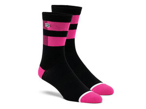 100% Flow socks  S/M Black/Fluo Pink